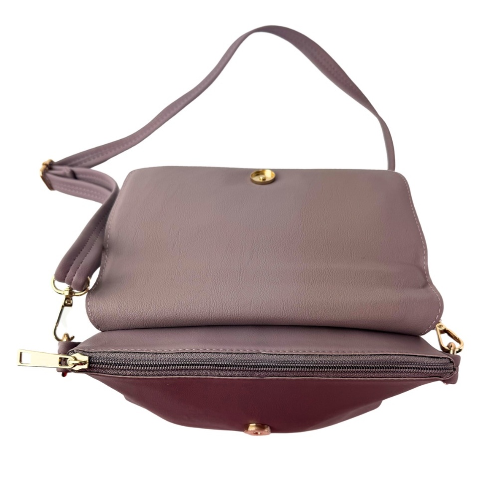 Baggit Nebula Purple Satchel Bag Crossbody Purse Handbag - Picture 6 of 12